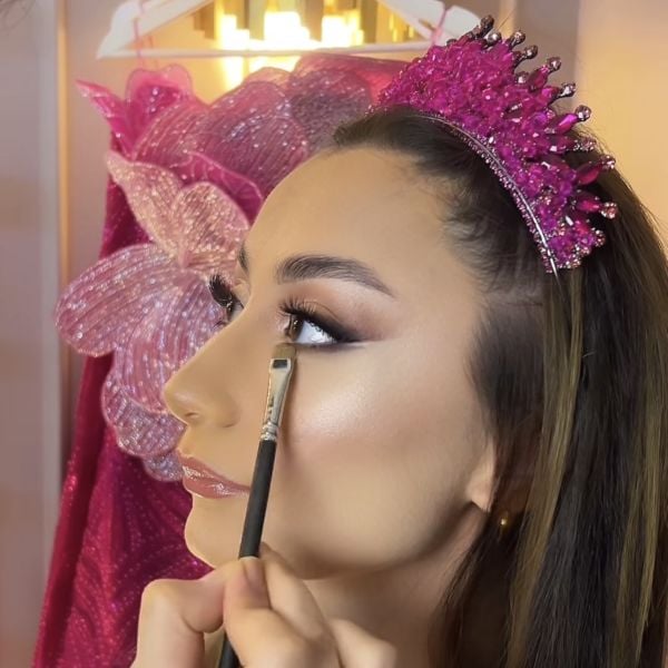 N-1002 FUŞYA PEMBE GELİN TACI