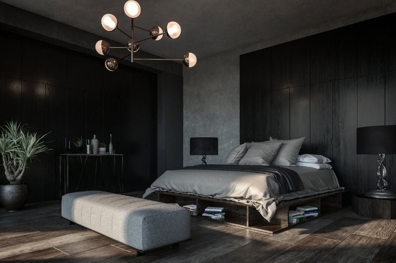Siyah Yatak Odası Dekorasyonu İçin En Güzel 10 Fikir