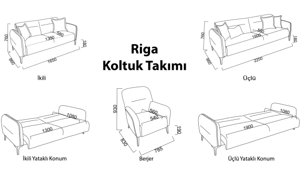 Riga Üçlü Koltuk