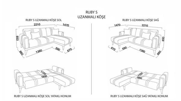 Ruby S Köşe Koltuk