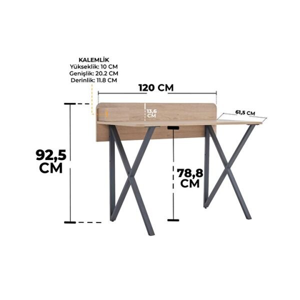 Maya Çalışma Masası - Meşe