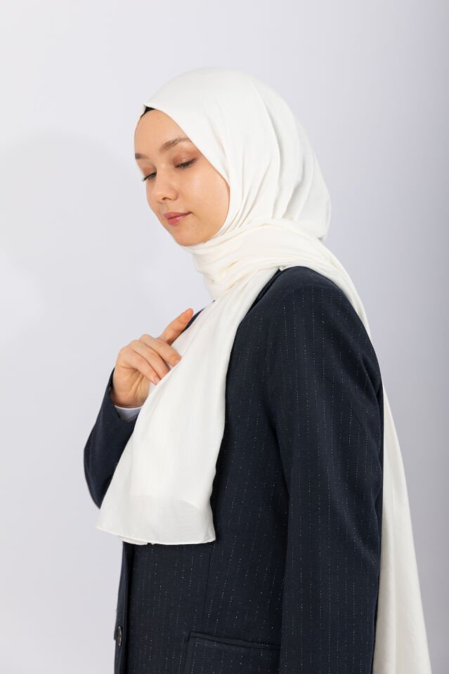 Cotton Twill Şal - Ekru