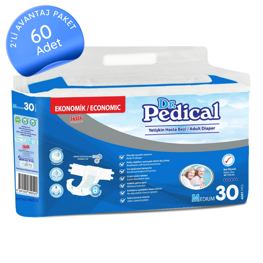 Dr. Pedical Eco Belbantlı Hasta Bezi Orta (M) 60 Adet