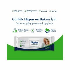 Giggles Vücut Temizleme Havlusu (50 Adetli 1 Paket)