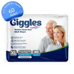 Giggles Belbantlı Yetişkin Hasta Bezi Ekstra Büyük (XL) 60 Adet