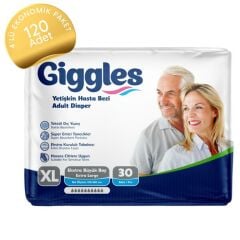 Giggles Belbantlı Yetişkin Hasta Bezi Ekstra Büyük (XL) 120 Adet