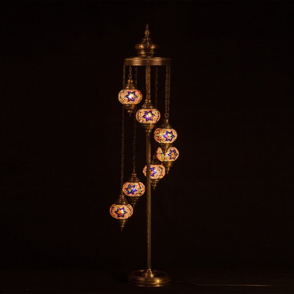 Mosaic Spiral Standing Lamp of 7 Size 2 SSL-72491