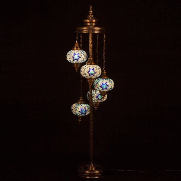 Mosaic Spiral Standing Lamp of 5 Size 3 SSL-53411