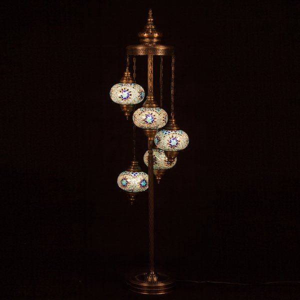 Mosaic Spiral Standing Lamp of 5 Size 3 SSL-53413