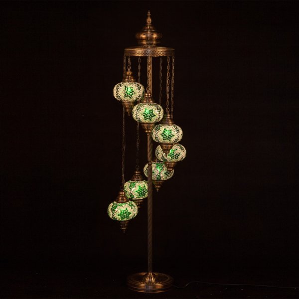 Mosaic Spiral Standing Lamp of 7 Size 3 SSL-73401