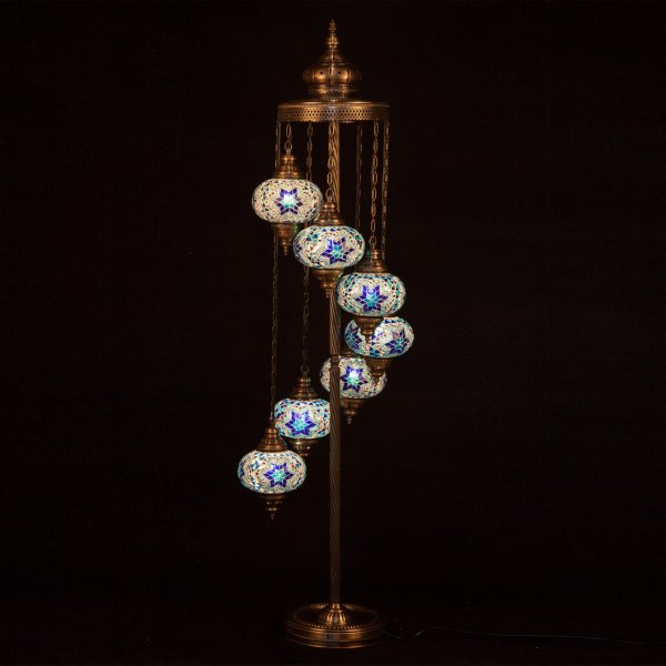 Mosaic Spiral Standing Lamp of 7 Size 3 SSL-73411