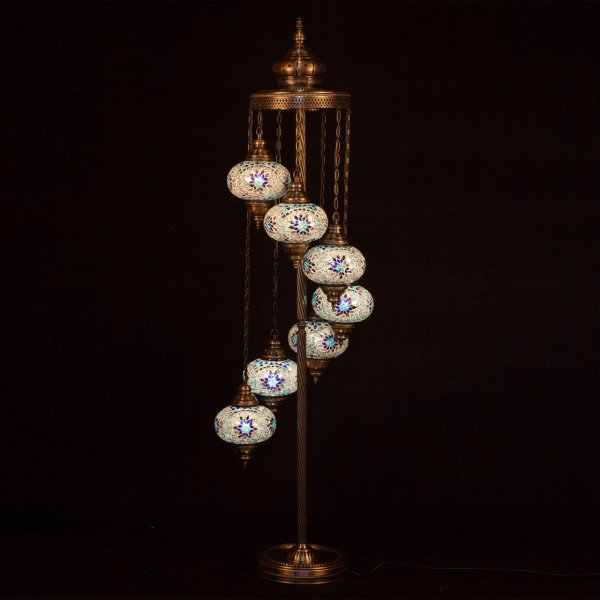 Mosaic Spiral Standing Lamp of 7 Size 3 SSL-73413