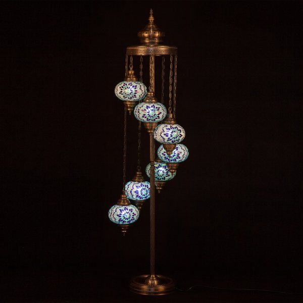 Mosaic Spiral Standing Lamp of 7 Size 3 SSL-73414