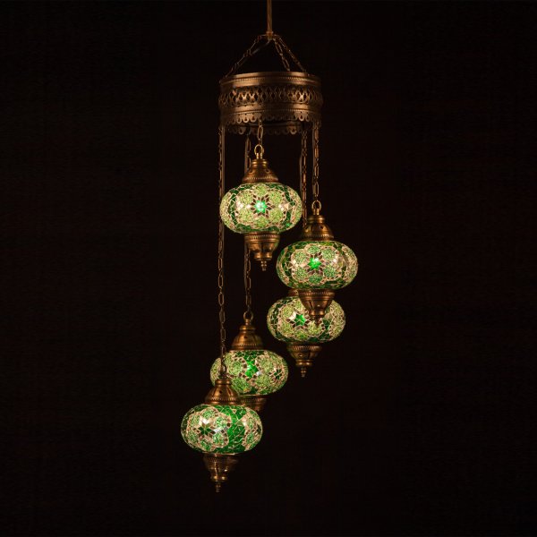 Mosaic Spiral Hanging Set of 5 Size 3 SCL-53402