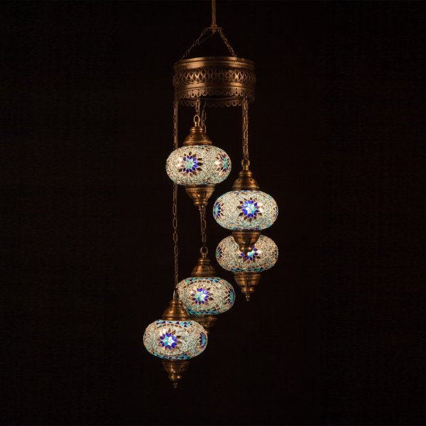 Mosaic Spiral Hanging Set of 5 Size 3 SCL-53413