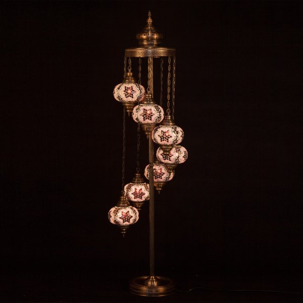 Mosaic Spiral Standing Lamp of 7 Size 3 SSL-73461