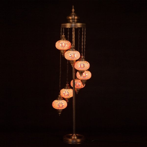 Mosaic Spiral Standing Lamp of 7 Size 3 SSL-73473