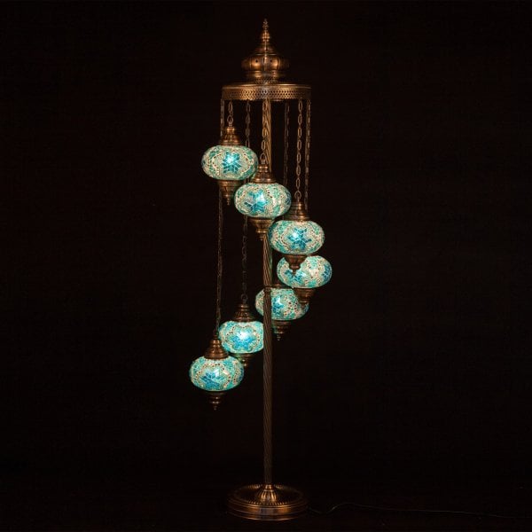 Mosaic Spiral Standing Lamp of 7 Size 3 SSL-73481