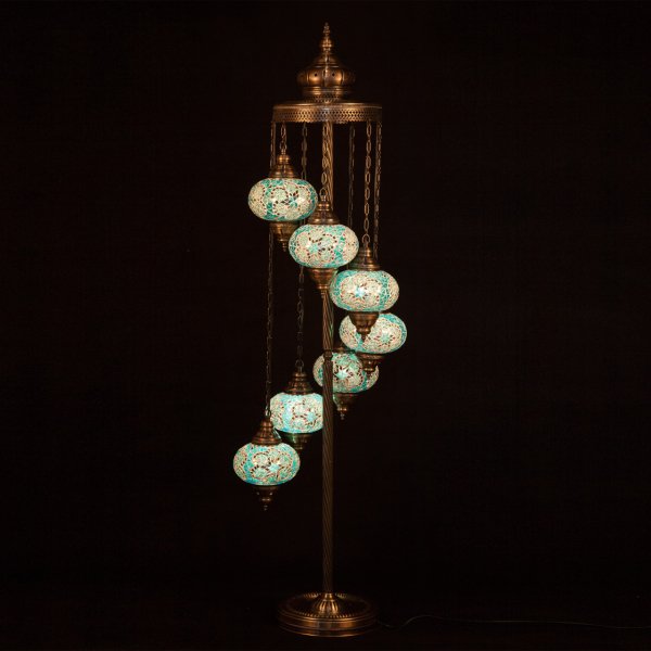 Mosaic Spiral Standing Lamp of 7 Size 3 SSL-73482