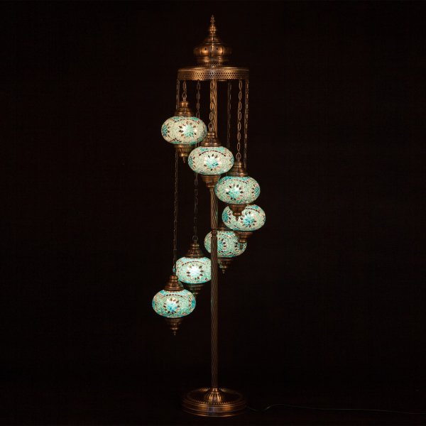 Mosaic Spiral Standing Lamp of 7 Size 3 SSL-73483