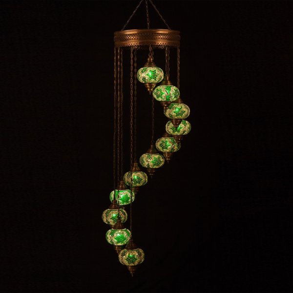 Mosaic Spiral Hanging Set of 11 Size 3 SCL-113401