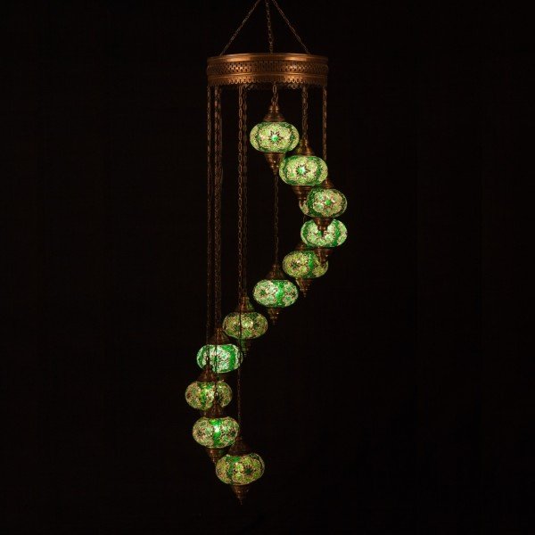 Mosaic Spiral Hanging Set of 11 Size 3 SCL-113402