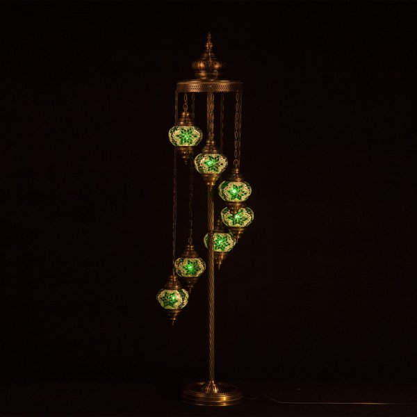 Mosaic Spiral Standing Lamp of 7 Size 2 SSL-72401
