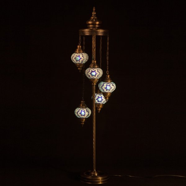 Mosaic Spiral Standing Lamp of 5 Size 2 SSL-52414