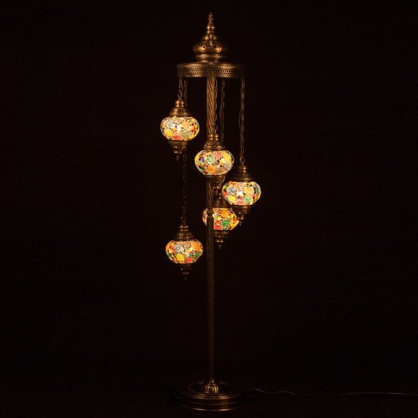 Mosaic Spiral Standing Lamp of 5 Size 2 SSL-52492