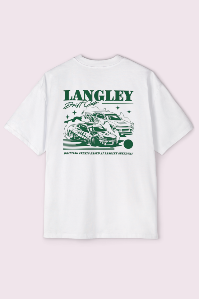 Walsregal Oversize Drift Racing Club Beyaz Tshirt - JDM Car Graphic Cotton Tshirt