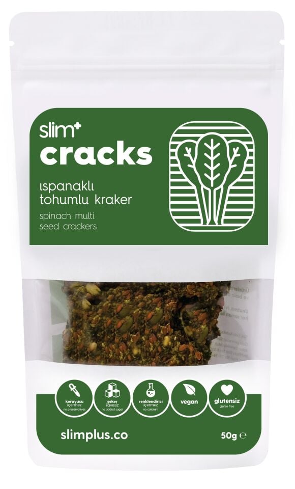 3'lü Paket Glutensiz Vegan Tohum Kraker Cracks Mix 50gr