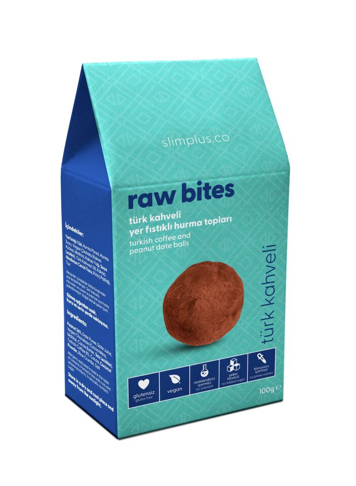 4''lü Glutensiz Vegan Yerfıstıklı Hurma Topları Raw Bites Mix Paket 100gr