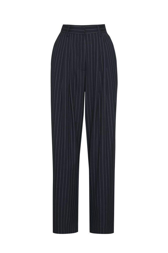 Striped Navy Blue Pant
