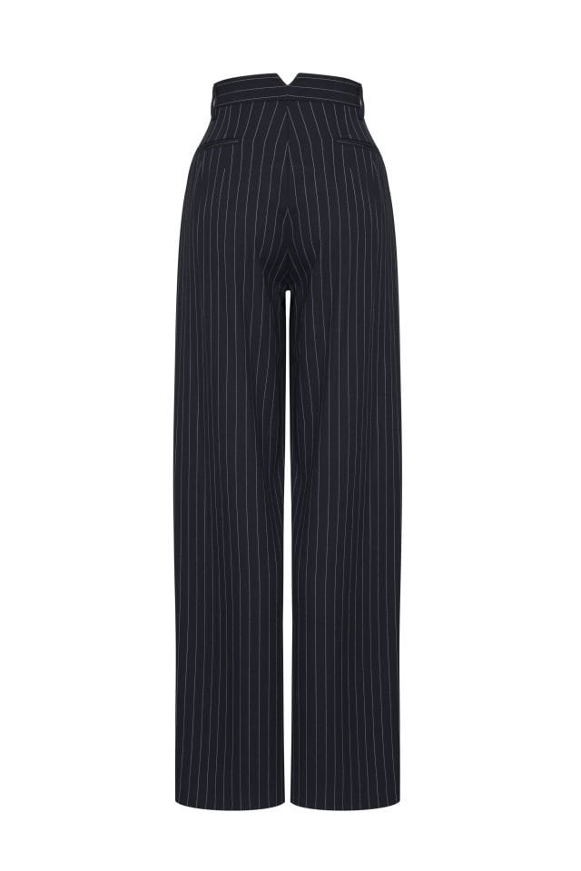 Striped Navy Blue Pant