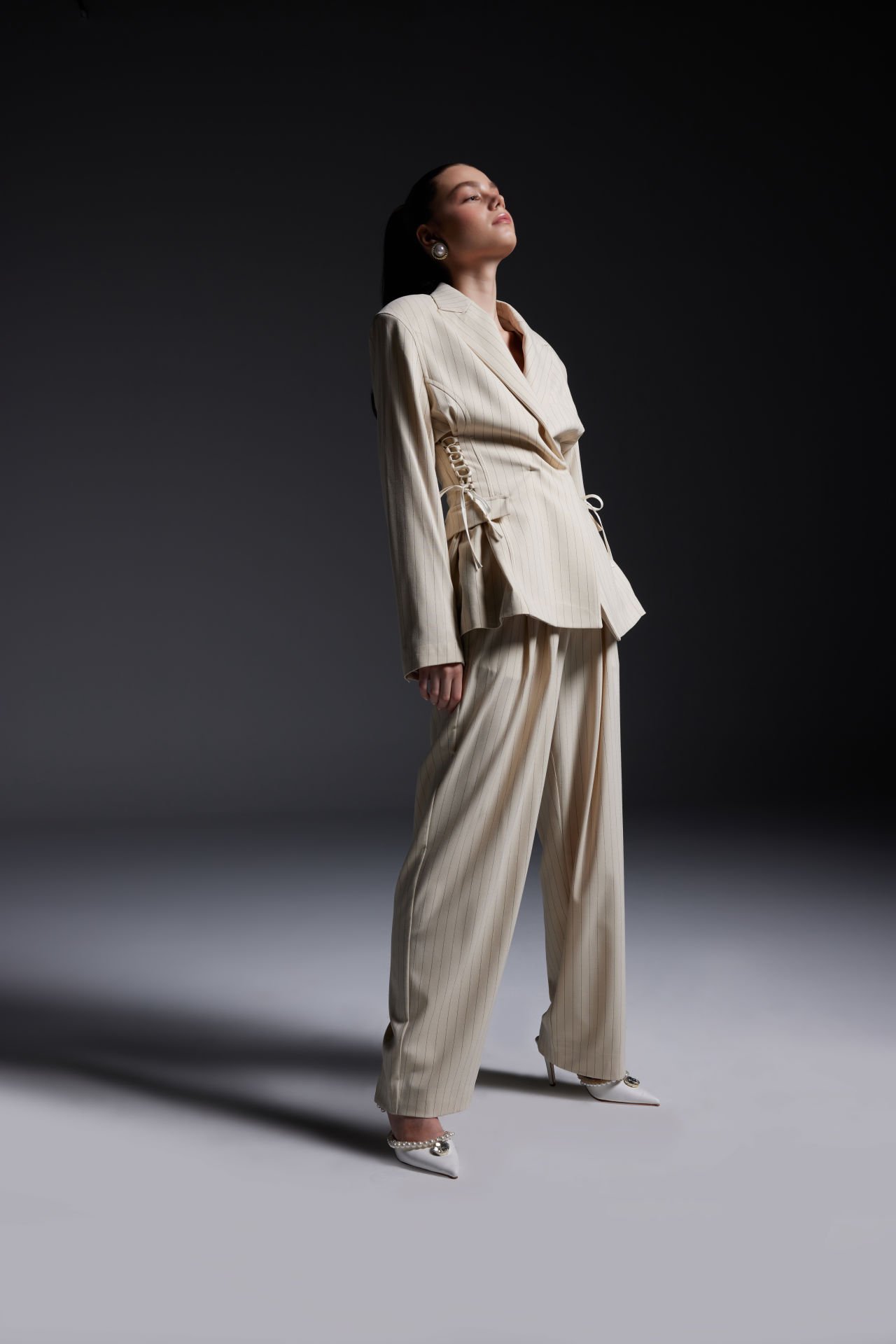 Striped Cream Pant