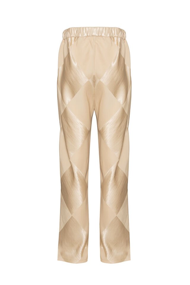 Pumpkin Chequered Pant