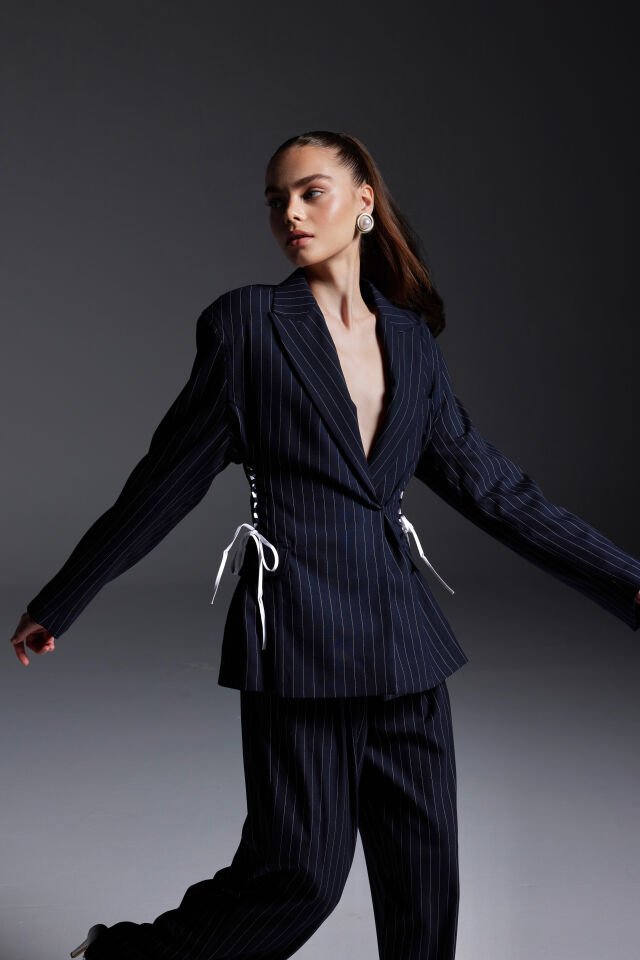 Striped Navy Blue Jacket