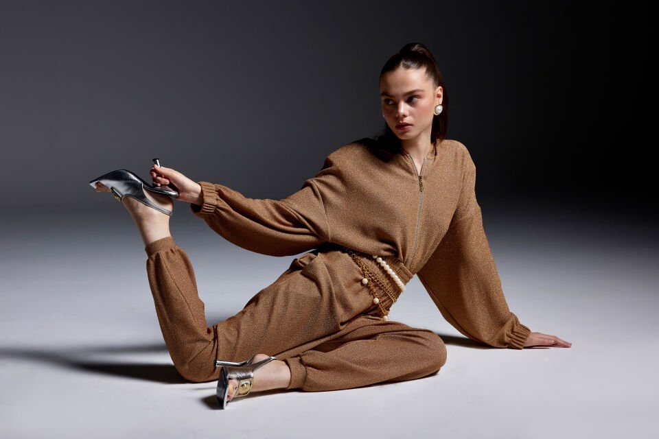 Gold & Silvery Venus Sweat Pant