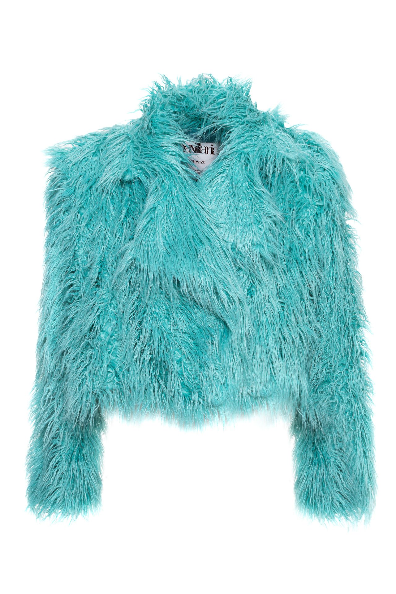 turquoise tasseled fur short waist