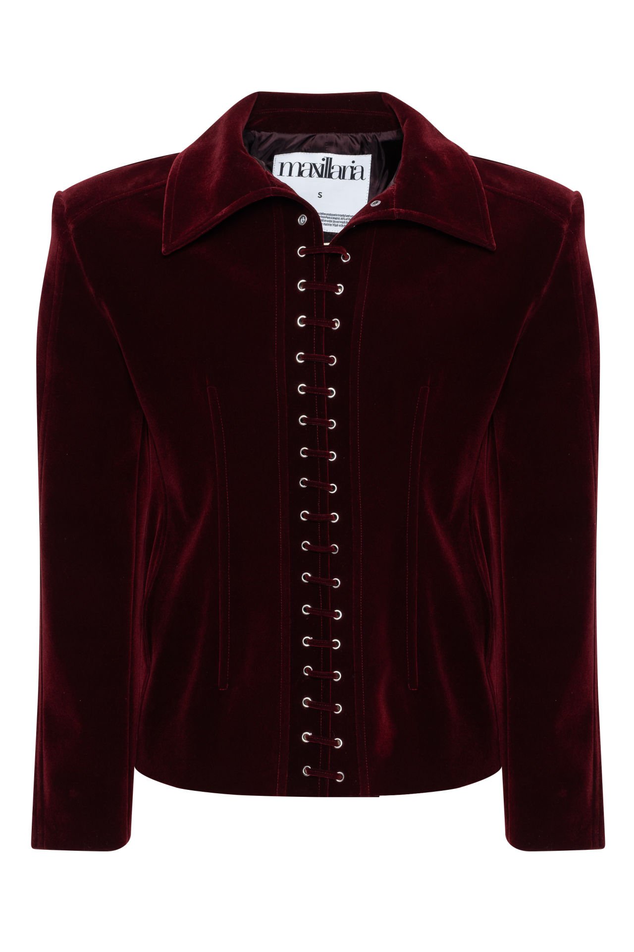 Bordo Jacket Dress with eyelet lacing detail