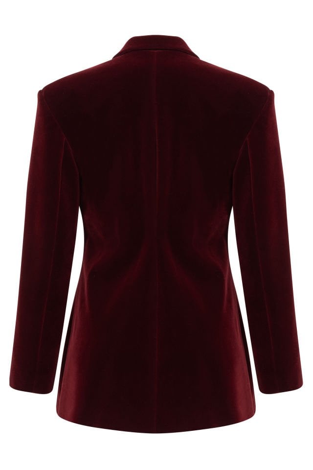 Burgundy Jacket Dress with bow detail