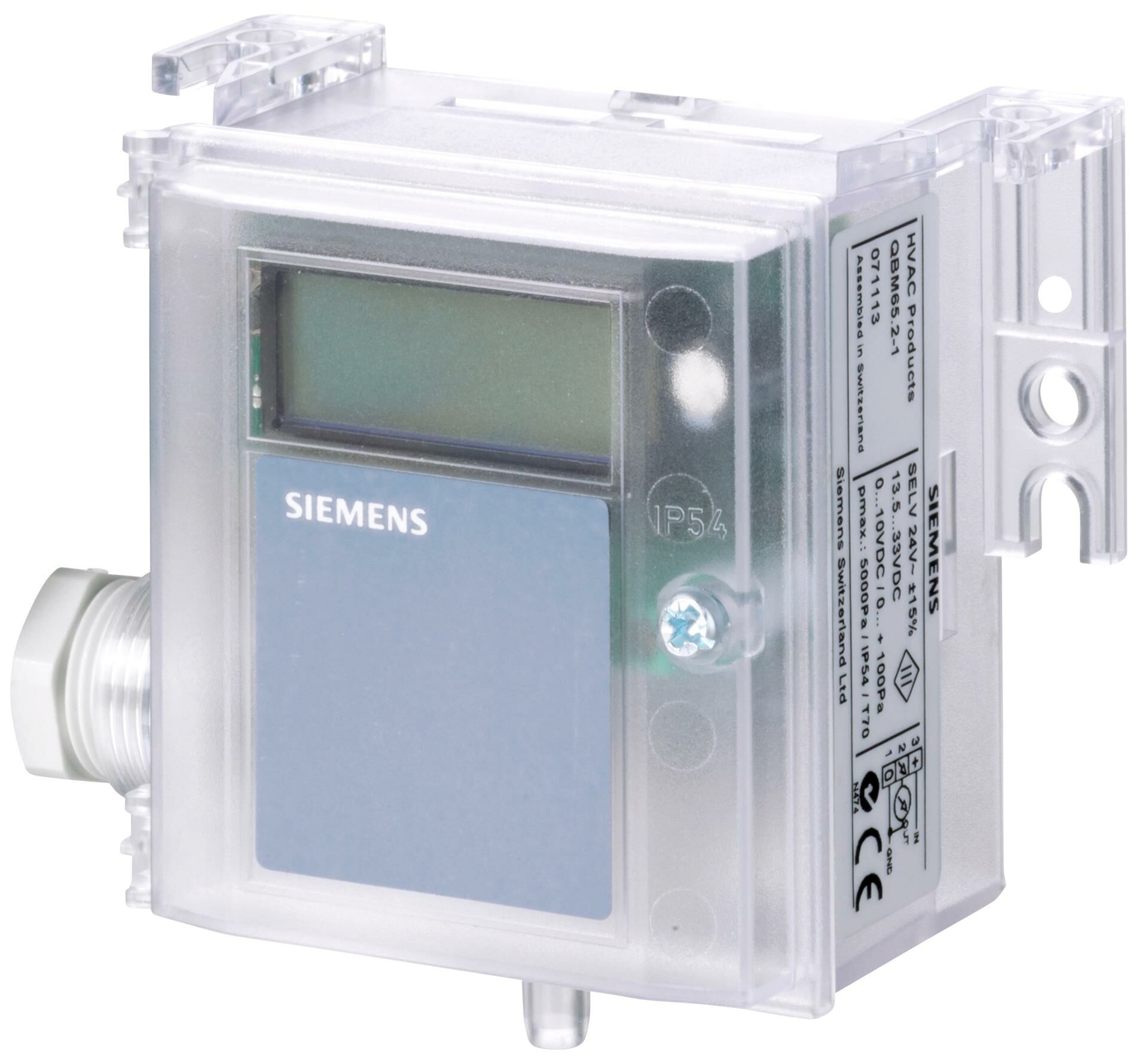 Siemens Ekranlı Hava Kanalı Fark Basınç Sensörü QBM3020-5D