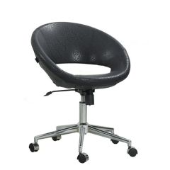 K-04 Siyah Deri Çalışma Koltuğu