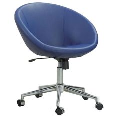 K-05 Mavi Deri Çalışma Koltuğu