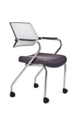 Carmel Gri Fileli Ofis Koltuğu