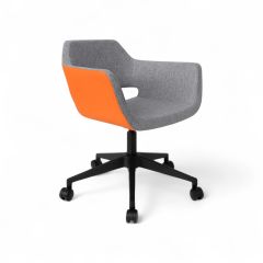 Bergere Turuncu & Gri Keten Çalışma Koltuğu