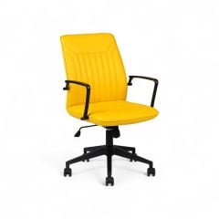 T-001 Sarı Deri Çalışma Koltuğu