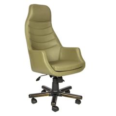 Breda Like Deri Ahşap Makam Koltuğu