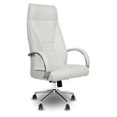 Ads Beyaz Deri Makam Koltuğu