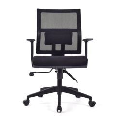 Riva Siyah Fileli Ofis Çalışma Koltuğu